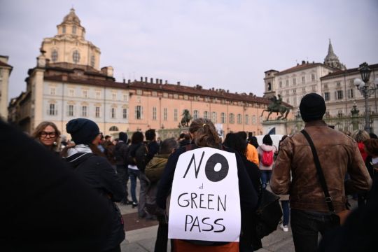 Protests Erupt As Italians Required To Show Covid Pass To Enter Workplace