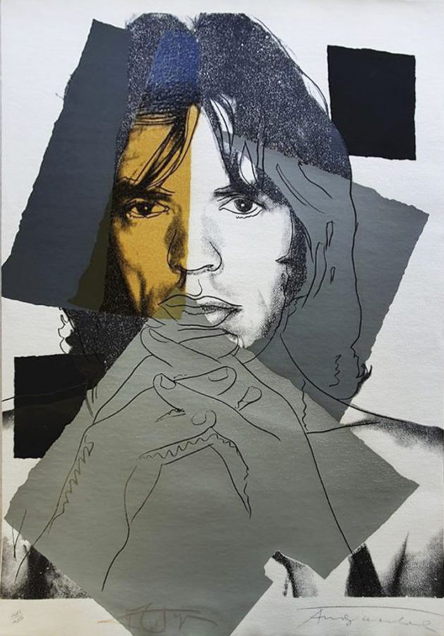 Andy Warhol, Mick Jagger (Fs Ii.147). Screenprint On Arches Aquarelle (Rough) Paper, From The Edition Of 250 And Signed By Both Warhol And Jagger. 110.5 X 73.7Cm, Valued At €124,000.