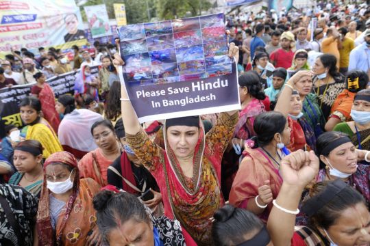 Protesters In Bangladesh Denounce Violence Against Hindus
