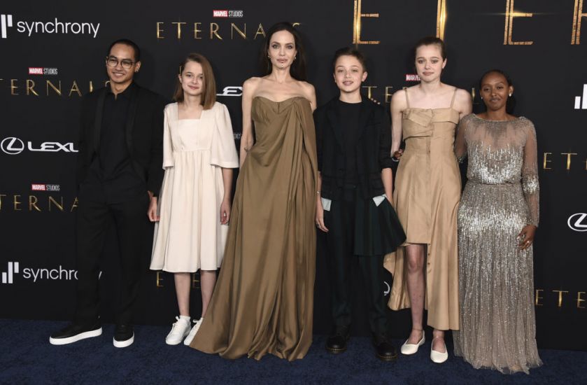 Angelina Jolie Joined By Children For Eternals Premiere In La