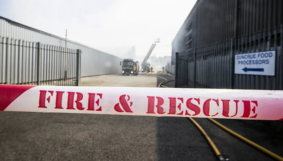 Firefighters Tackle Huge Blaze In Antrim Industrial Estate