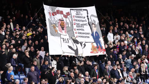 Police Looking Into Crystal Palace Fans’ Banner In Protest At Newcastle Takeover