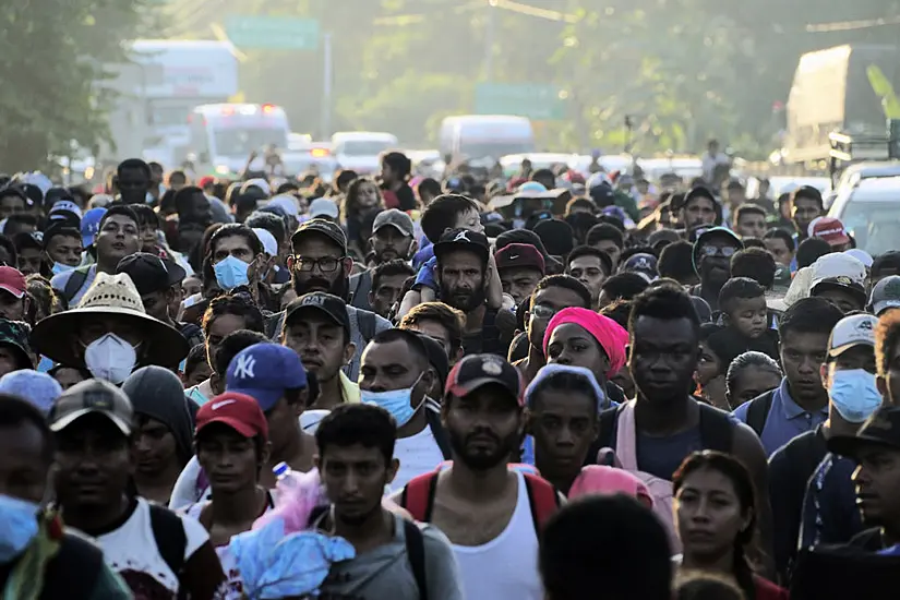 Central American Migrants Continue March North Through Mexico