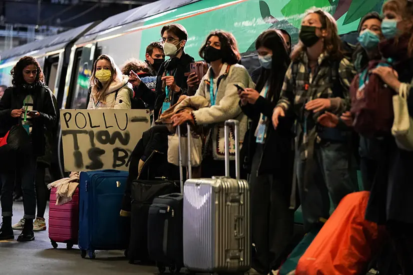 Activists Descend On Glasgow On Climate Train Ahead Of Summit