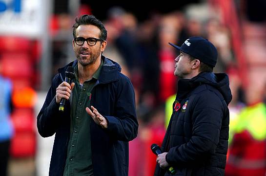 Ryan Reynolds And Rob Mcelhenney Bring Hollywood To Wrexham At First Home Match