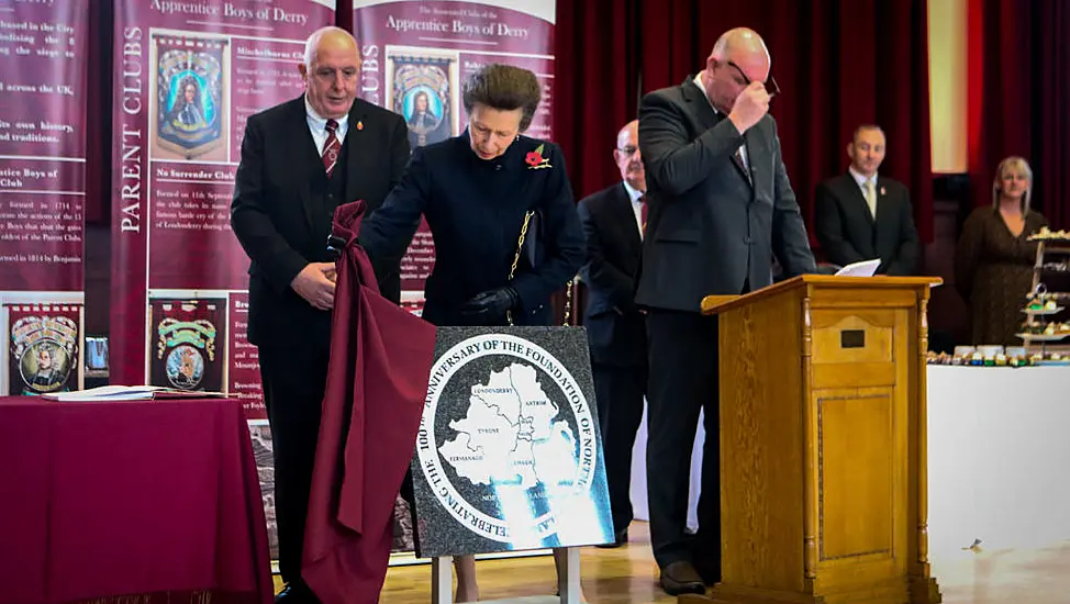 Princess Anne Unveils Stone To Mark Northern Ireland’s Centenary