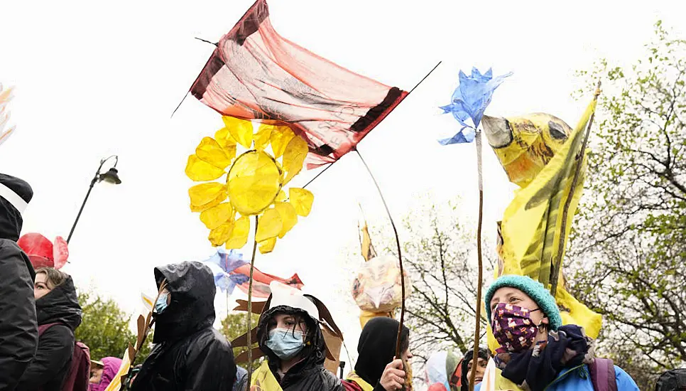 Marches Take Place In Glasgow Urging Climate Action At Cop26