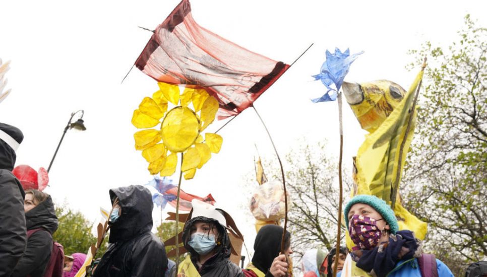 Marches Take Place In Glasgow Urging Climate Action At Cop26