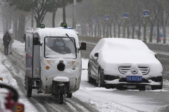 Early-Season Snow Blankets Beijing And Northern China
