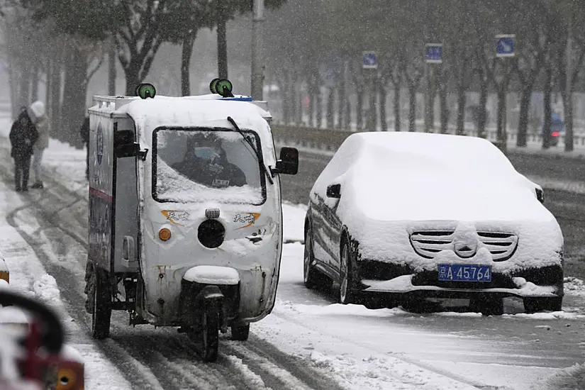 Early-Season Snow Blankets Beijing And Northern China