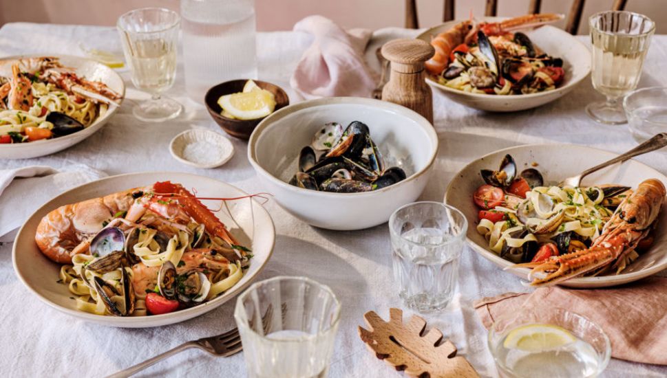 Gino D’acampo’s Tagliatelle With Mixed Seafood, Garlic And White Wine