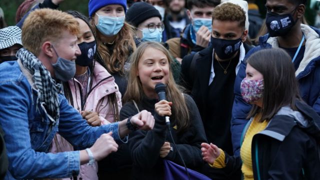 Greta Thunberg Returns Home After Leading March In Glasgow During Cop26