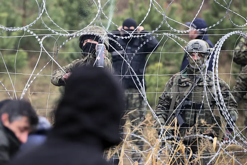 Migrants Aided By Belarus Try To Storm Border Into Poland