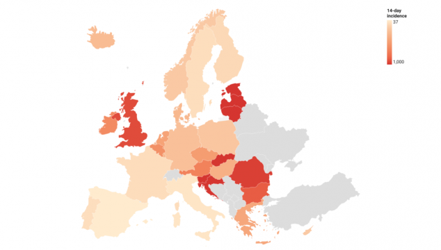 Covid In Europe: Where Are The Hotspots And How Does Ireland Compare?