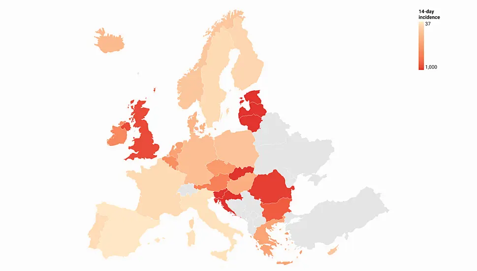 Covid In Europe: Where Are The Hotspots And How Does Ireland Compare?