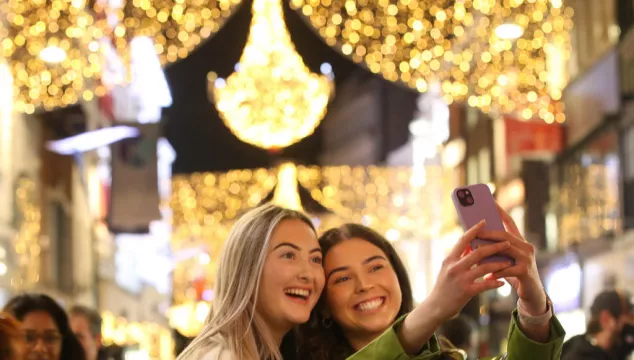 Grafton Street’s Christmas Lights On Display In Dublin