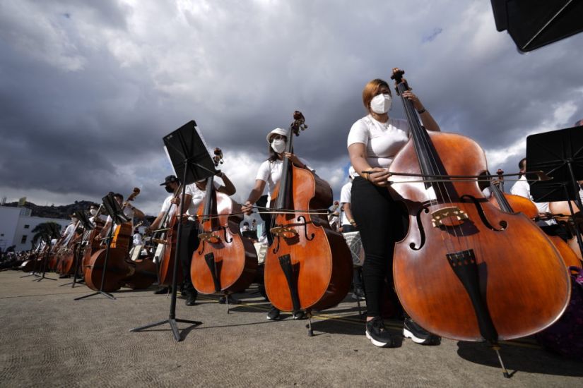 Venezuelan Musicians Play In What They Hope Will Be The World’s Largest Orchestra