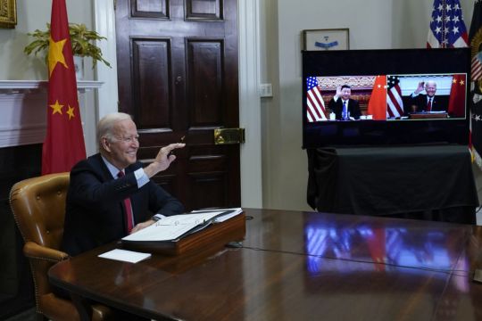 Joe Biden And Xi Jinping Hold Virtual Summit