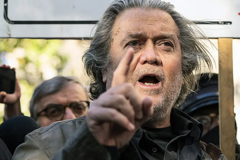 Defiant Steve Bannon Says He Is ‘Taking On Biden Regime’ After Court Appearance