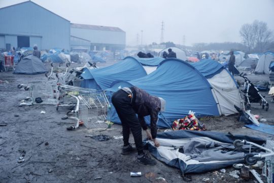 French Police Evacuate Migrants From Makeshift Camp Near Dunkirk