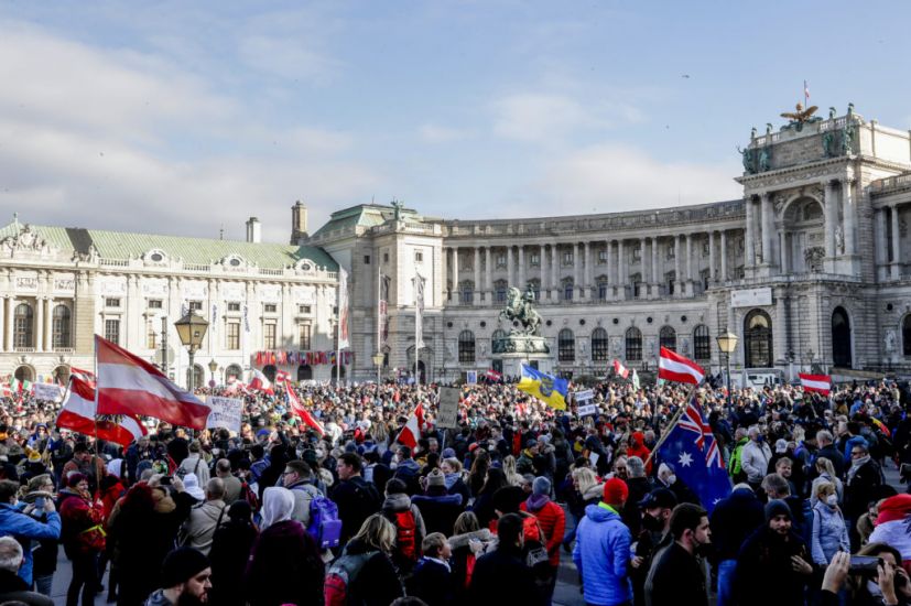 Thousands Protest In Vienna Against Covid Lockdown