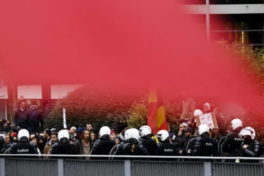 Tens Of Thousands March Against Belgium’s Covid Measures