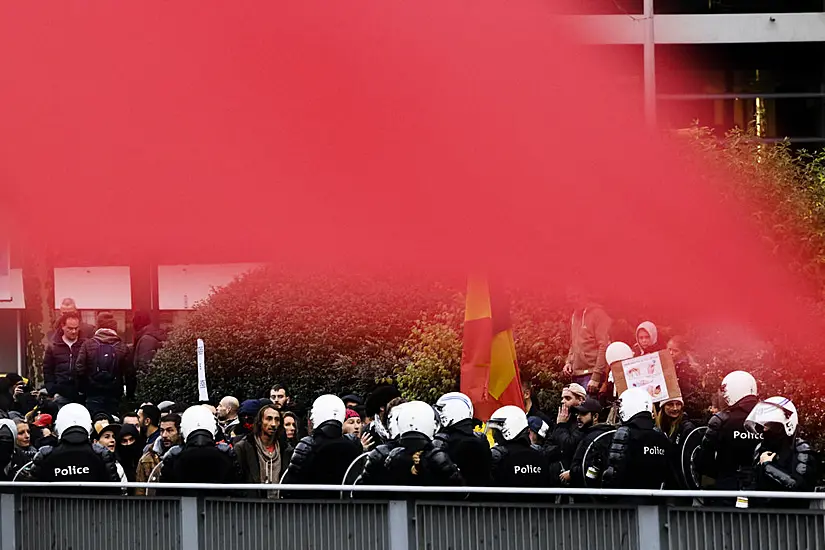 Tens Of Thousands March Against Belgium’s Covid Measures