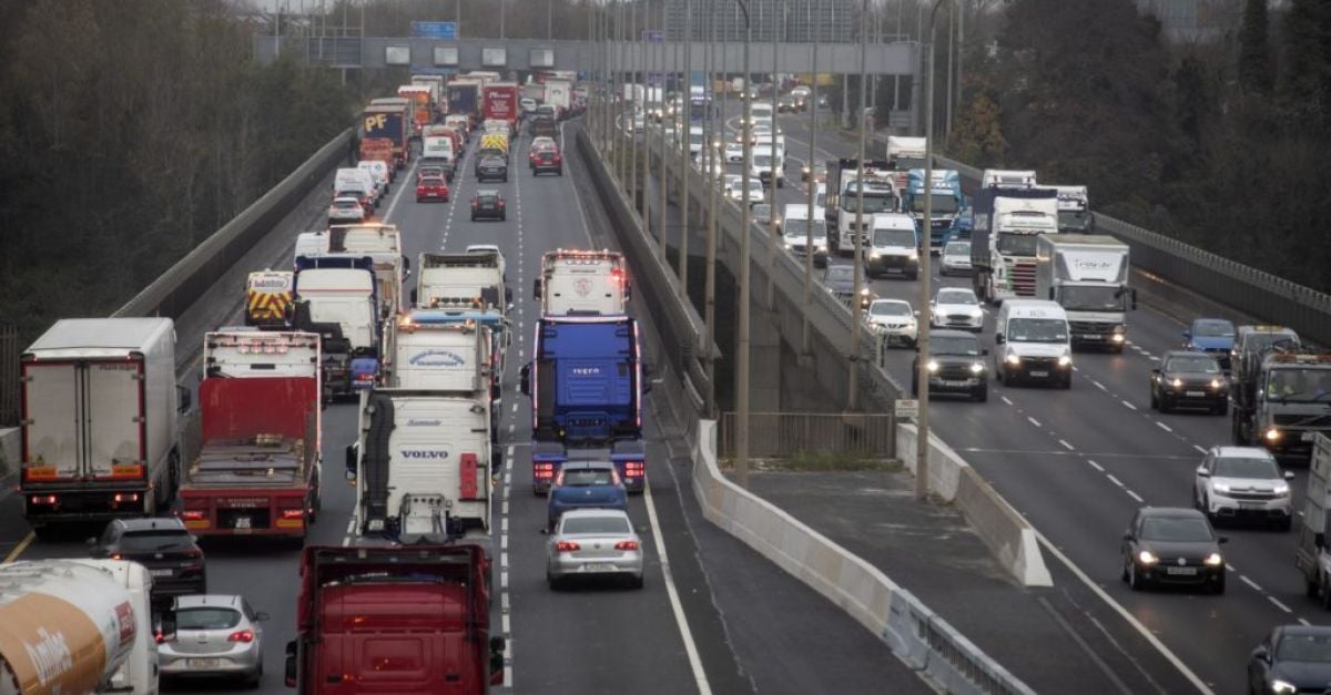 M50 traffic jam: Severe delays after seven-vehicle crash during morning rush hour
