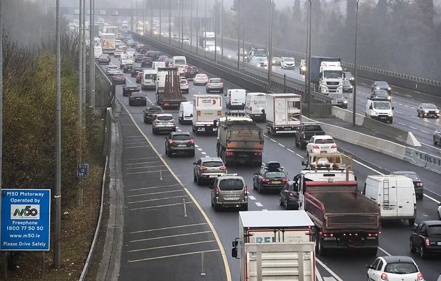 M50 Crash Blocks Southbound Lanes Causing Delays