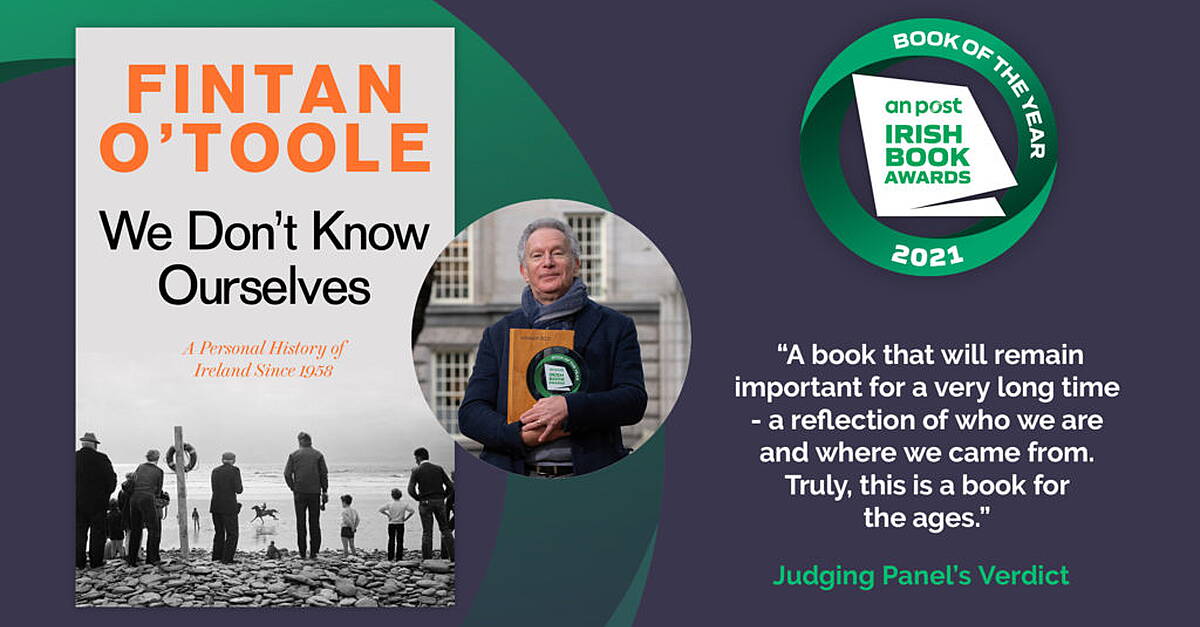 Fintan O'Toole claims An Post Irish Book of the Year 2021 award