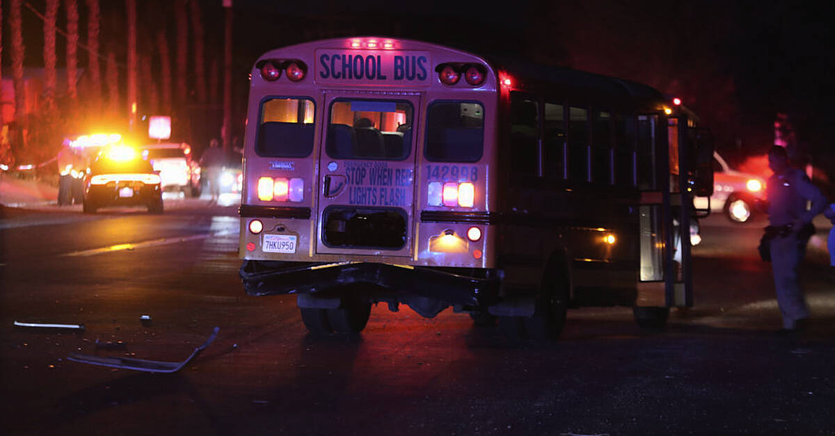 Girl, nine, killed as car hits school bus and ploughs into children