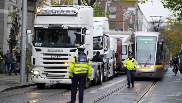 Truckers’ Fuel Protest Clogging Up Dublin City Is ‘Not The Way To Do Business’