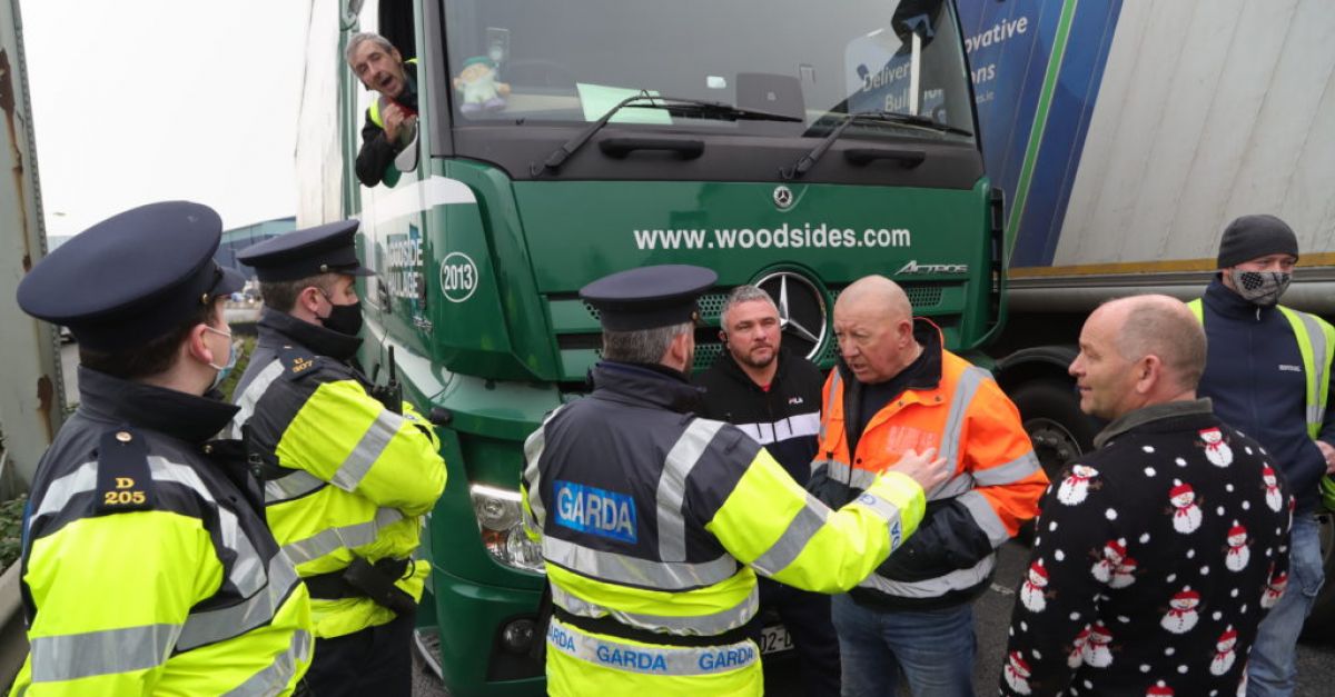 Dublin Port tunnel south closed due to hauliers protest