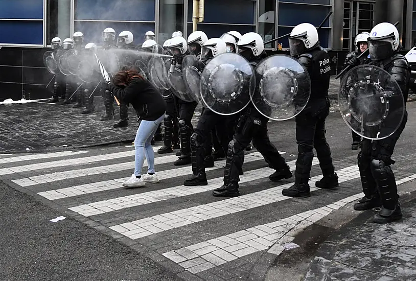 Thousands In Brussels Protest Against Covid Restrictions