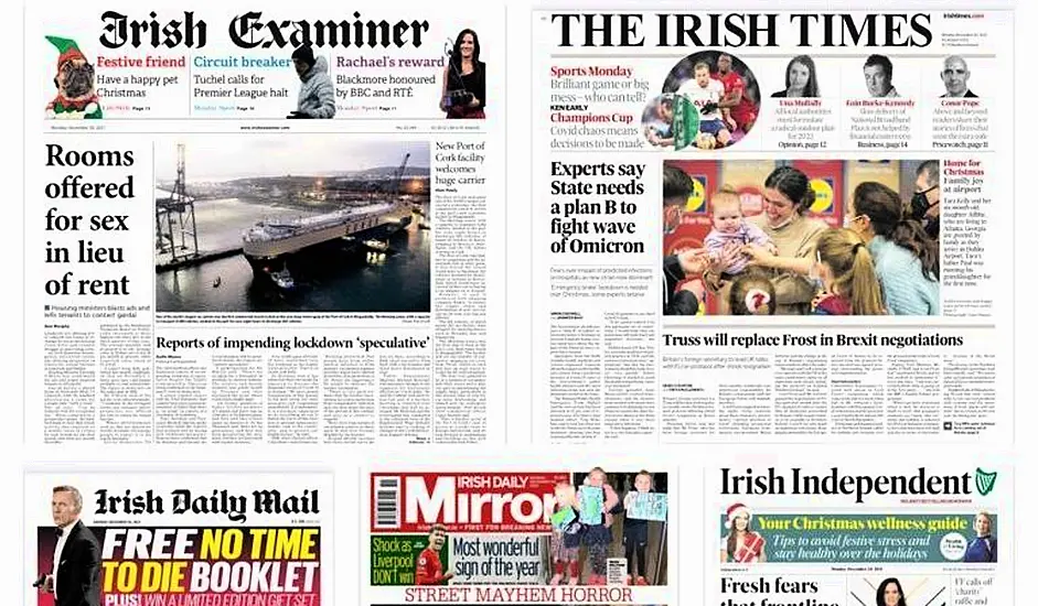 What The Papers Say: Monday's Front Pages