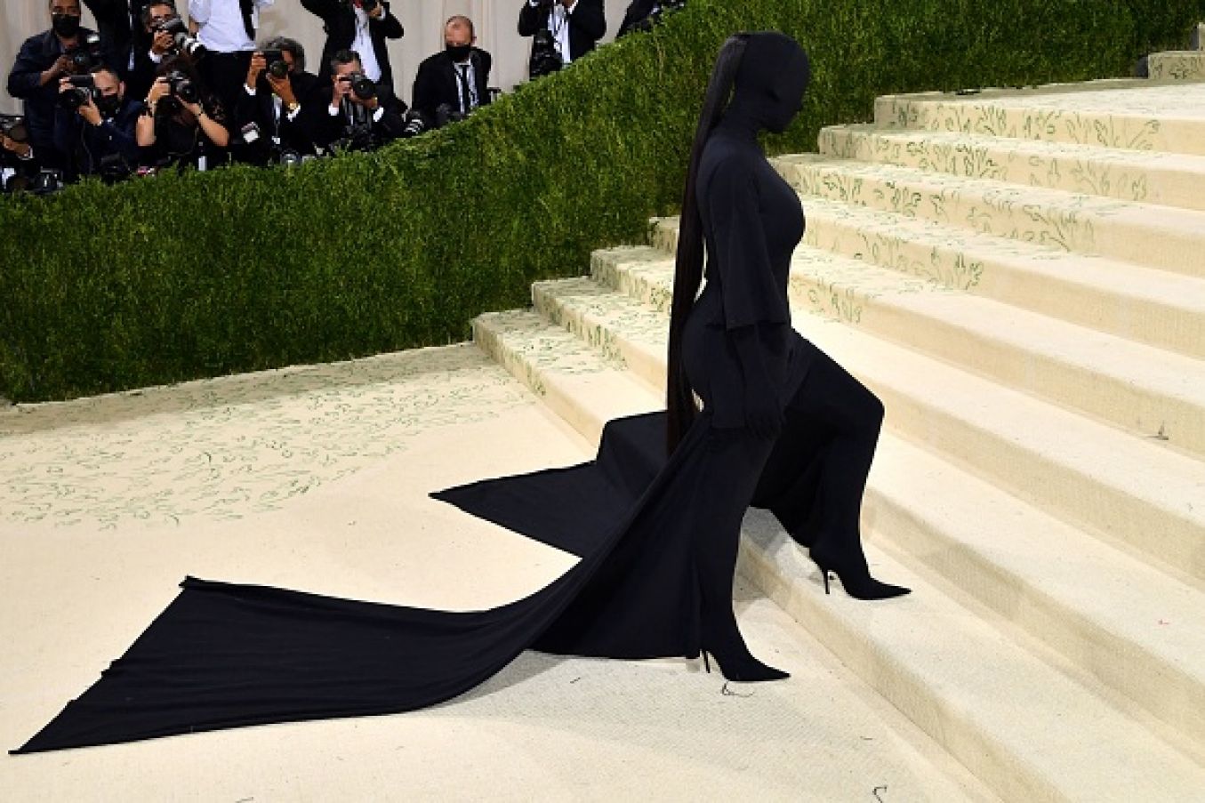 Us Socialite Kim Kardashian Arrives For The 2021 Met Gala In New York. Photo: Angela Weiss/Afp Via Getty Images