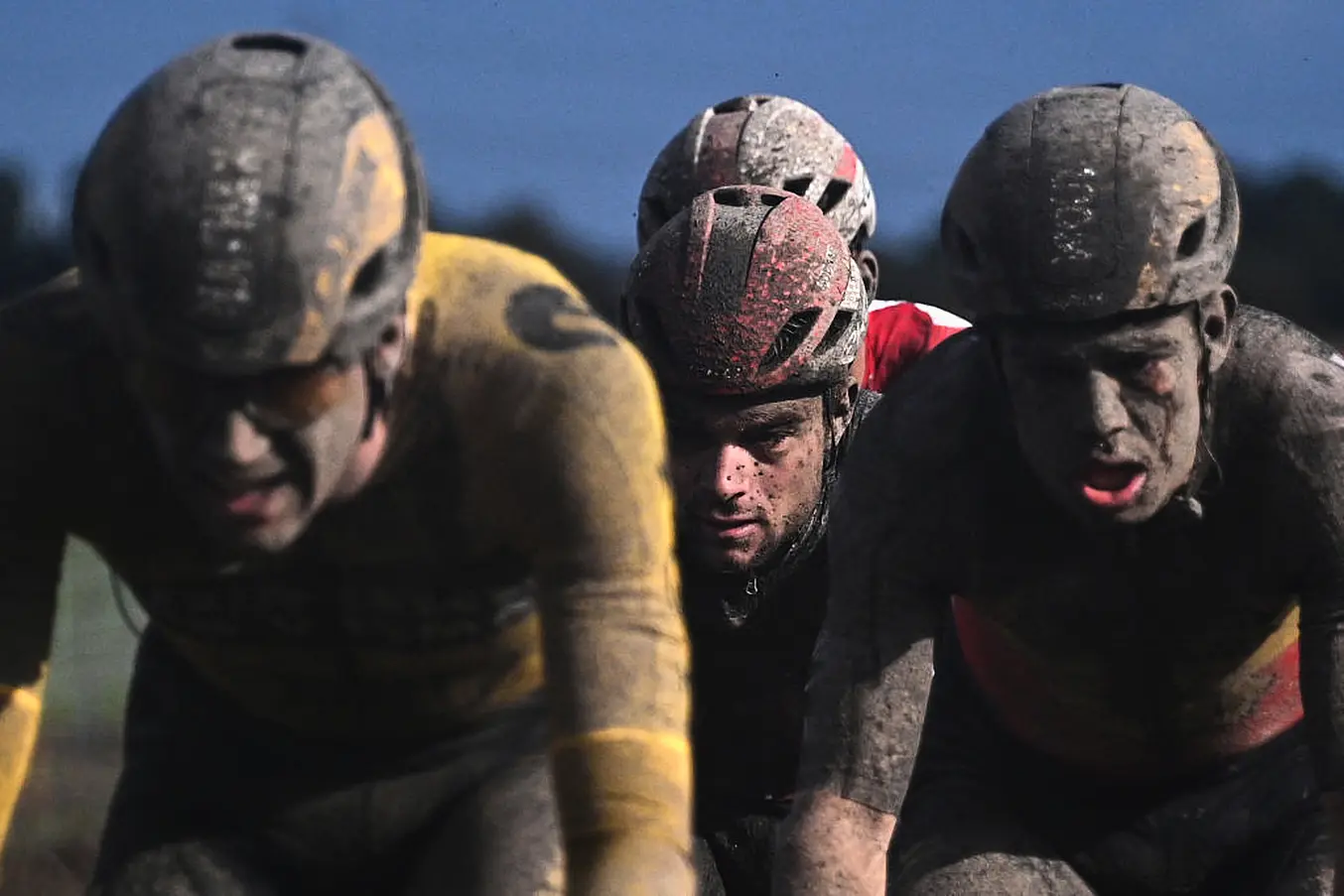 The Pack Rides During The 118Th Edition Of The Paris-Roubaix One-Day Classic Cycling Race, Between Compiegne And Roubaix, Northern France,. Photo:  Anne-Christine Poujoulat/ Afp Via Getty Images