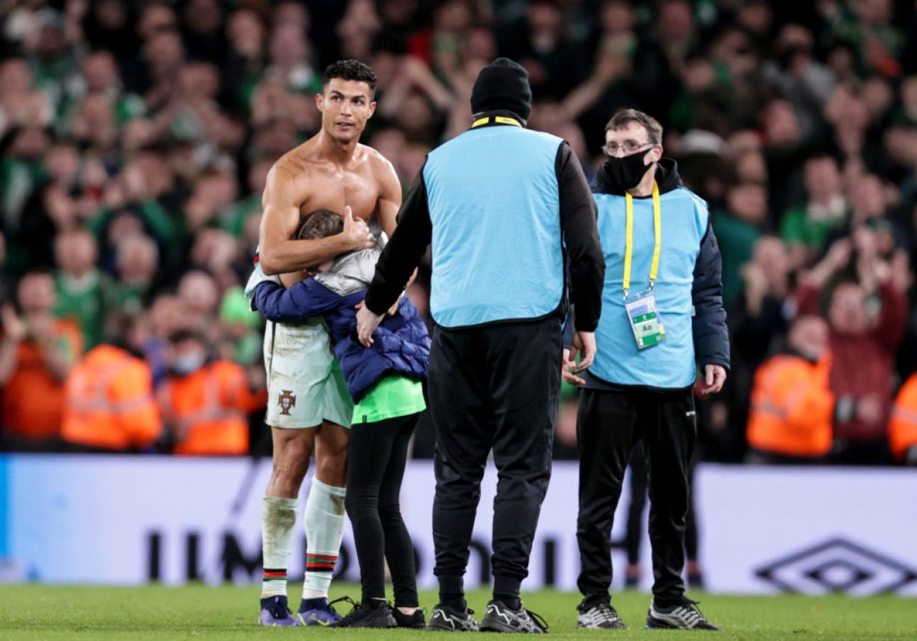 Cristiano Ronaldo Gives His Jersey To Addison Whelan After The Republic Of Ireland Played Portugal At The Aviva Stadium.
©Inpho/Laszlo Geczo