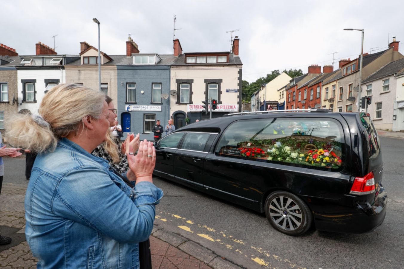 The Funeral Cortege Of Pat Hume, The Wife Of Former Sdlp Leader And Nobel Laureate John Hume, Leaves St Eugene's Cathedral In Derry. Photo: Pa