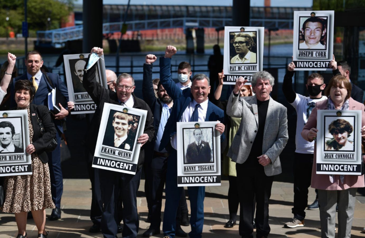 Relatives Of Victims After The Findings Of The Ballymurphy Inquest Were Released By The Coroner In Belfast. The Inquest, Which Began In November 2018, Examined The Deaths Of 10 Civilians Who Were Shot And Fatally Injured By Soldiers In And Around The Ballymurphy Area Of West Belfast In August 1971. Photo: Charles Mcquillan/Getty