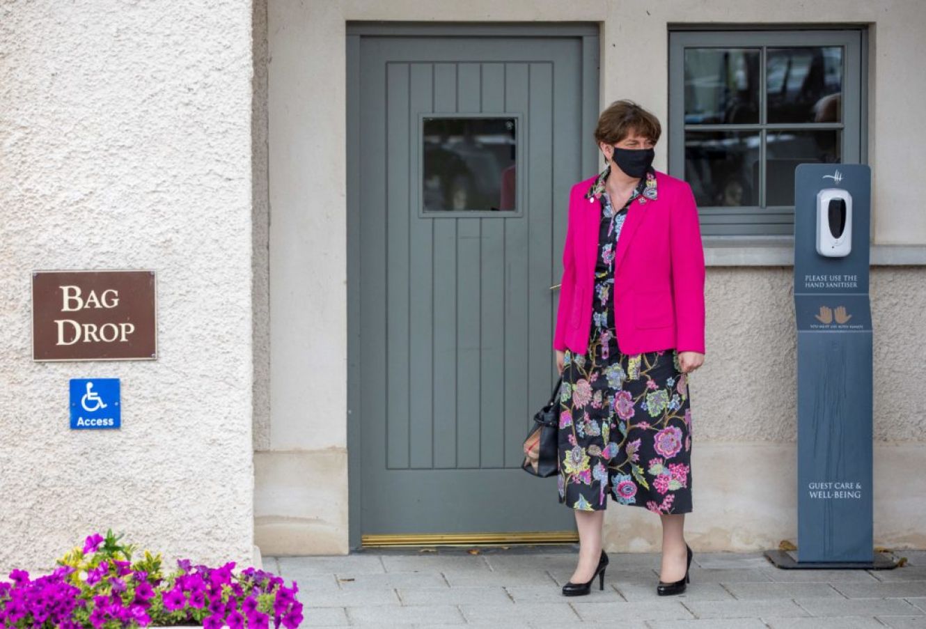 Arlene Foster After A Meeting Of The British-Irish Council At The Lough Erne Resort In Enniskillen, Co Fermanagh. The Meeting On June 11Th Was Foster's Last As Northern Ireland First Minister. Photo: Paul Faith/Afp Via Getty