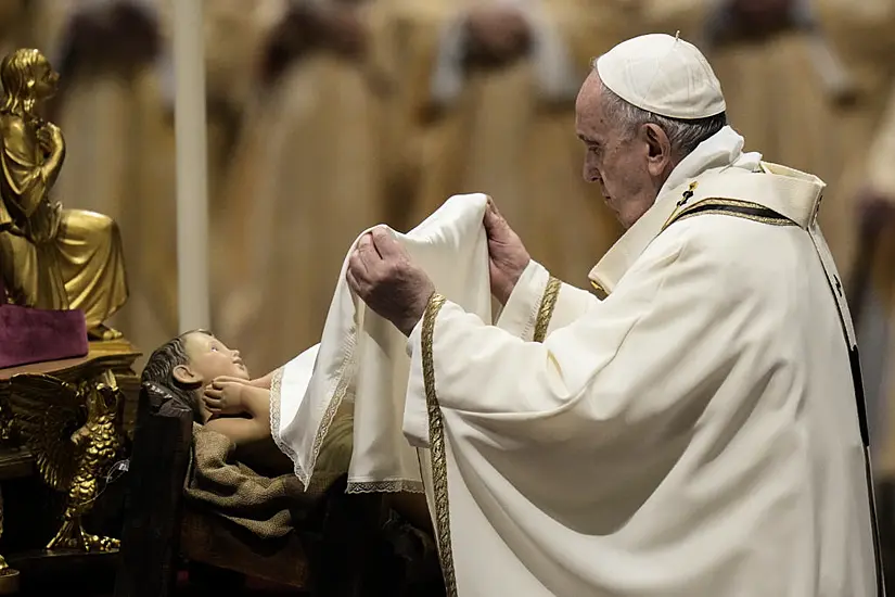 Pope Francis Celebrates Christmas Eve Mass In Packed St Peter’s Basilica