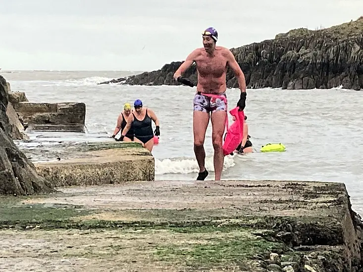 Plucky Swimmers Start Christmas Day With A Dip In The Sea