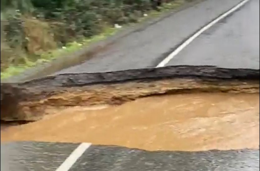 Road Flooded In Wexford Amid Heavy Christmas Day Rain