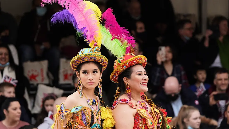 Dancers And Bike Stunt Teams Perform At Scaled-Down New Year's Parade In London