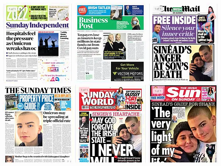 What The Papers Say: Sunday's Front Pages