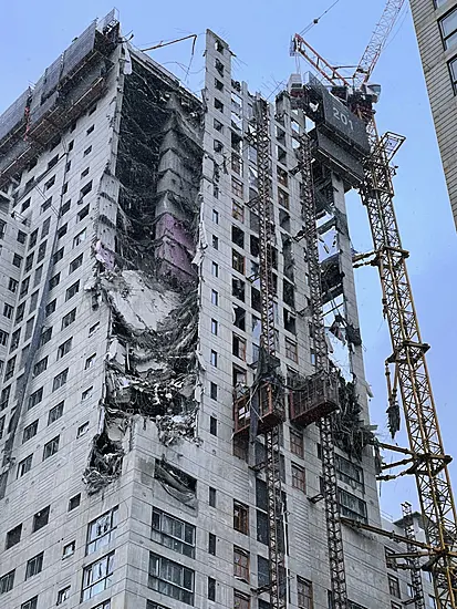 Six Missing After Collapse Hits Apartment Block Being Built In South Korea