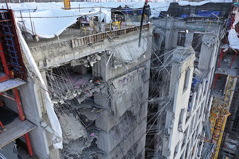 Rescuers Resume Search At Collapsed Building Site In South Korea