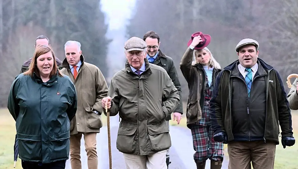 Charles Refuses To Answer Questions On Andrew As He Visits Storm-Hit Estate