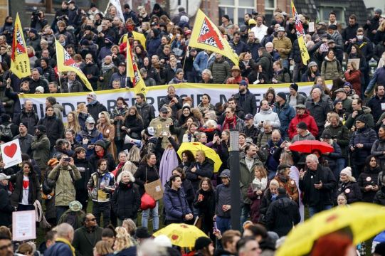 Protest In Netherlands Against Coronavirus Measures